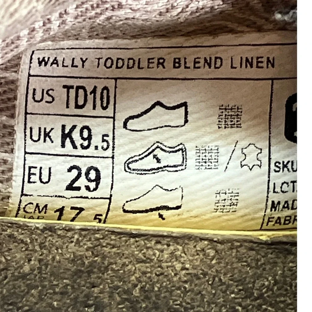 Hey Dude Wally Toddler Blend Linen Stone Grey Slip On Loafers Shoes Size 10T